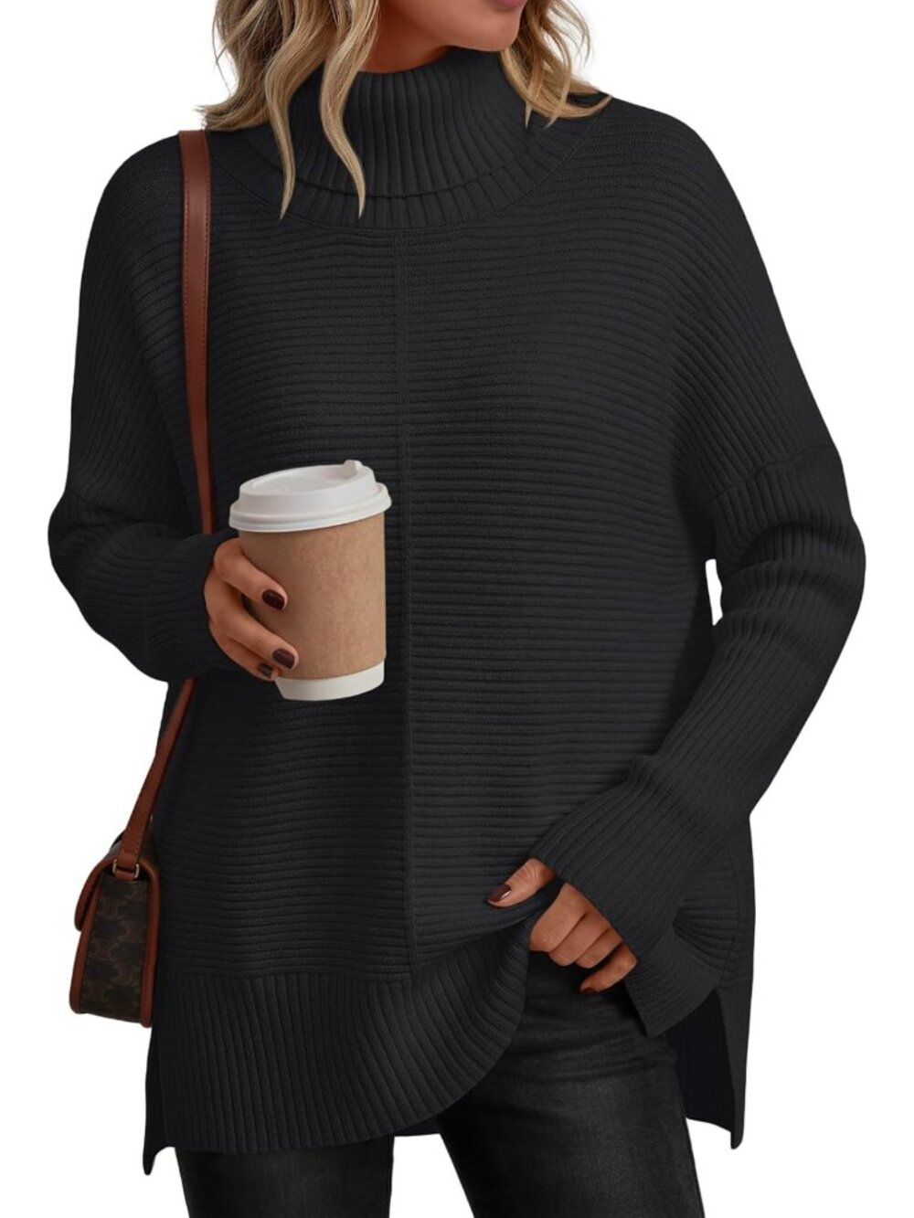 Oversized Roll Neck Sweater for Women | Cozy Fall Pullover Tunic 2026